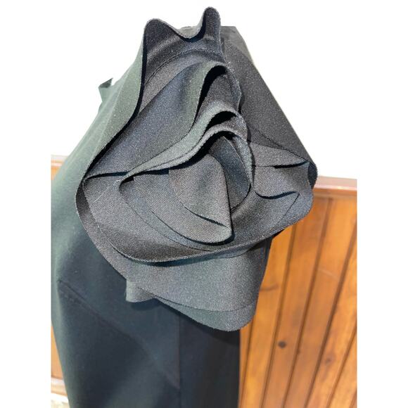 Womens Pietro Brunelli‎ Milano Black Ruffle Short Sleeve Maternity Dress Size XS - Picture 4 of 11